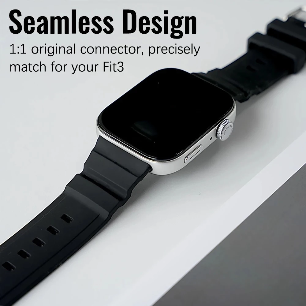 Rocky Point Rugged Silicone Strap for Huawei Watch Fit 4 Pro Fit 4 Fit 3 Watchband Sport Breathable Liquid Silicone Band