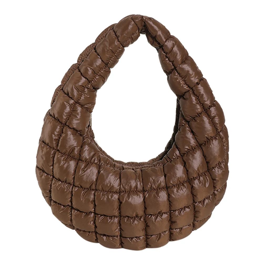 Bolso de mano con asa superior para mujer, cartera suave versátil, ligera, acolchada, con estilo