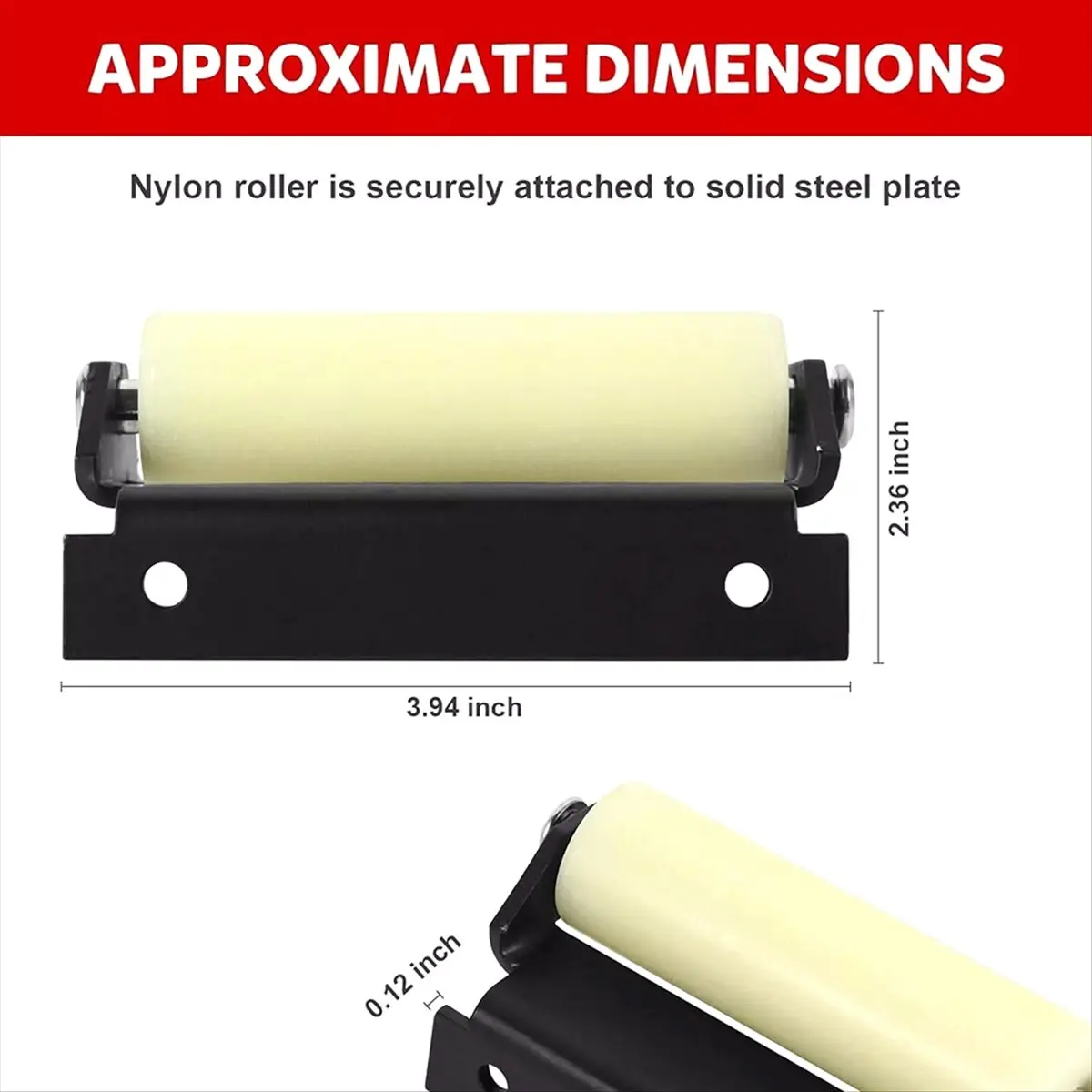 Super Sale RV Slide Out Roller Kit J-36 for Lippert RV Slides Nylon Roller,Solid Steel Plate 276288 (2 Pack)