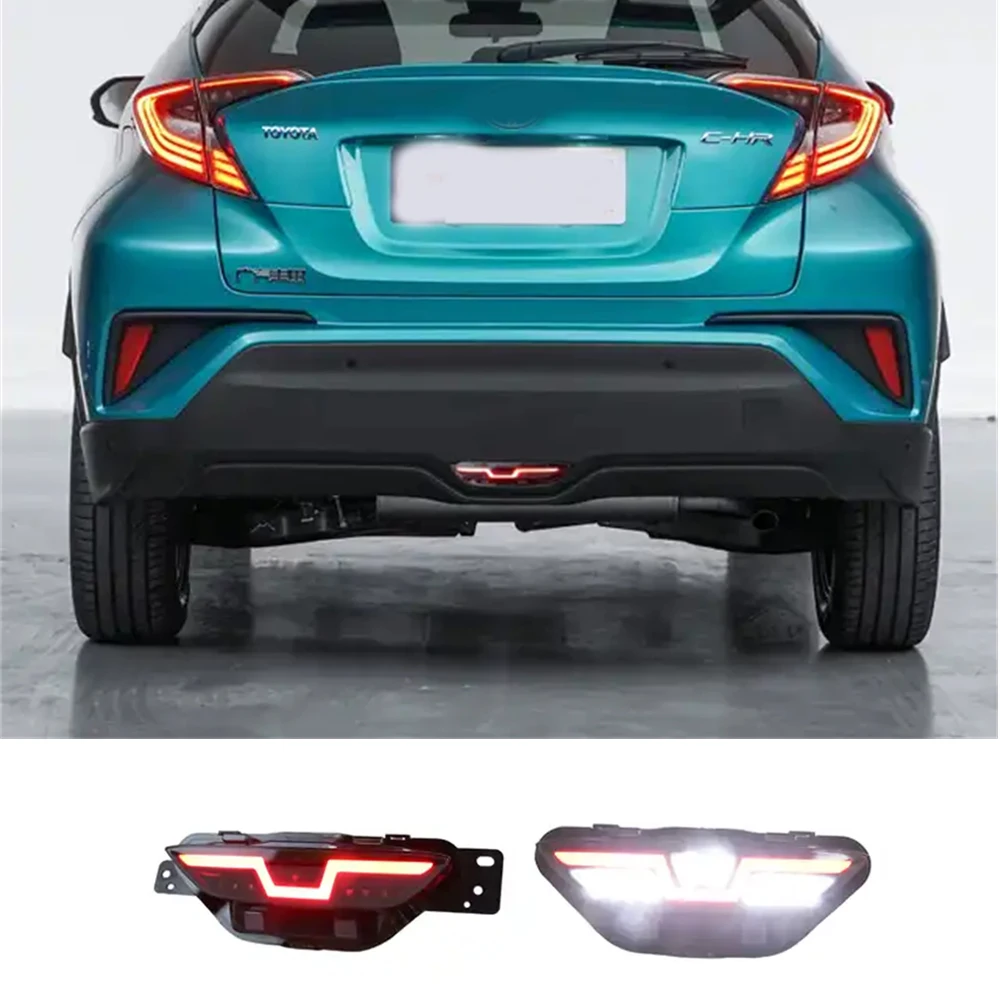 

For Toyota C-HR CHR 2016 - 2020 Tail Light Rear Bumper Light Fog Lamp Brake Light Led Drl Reflector