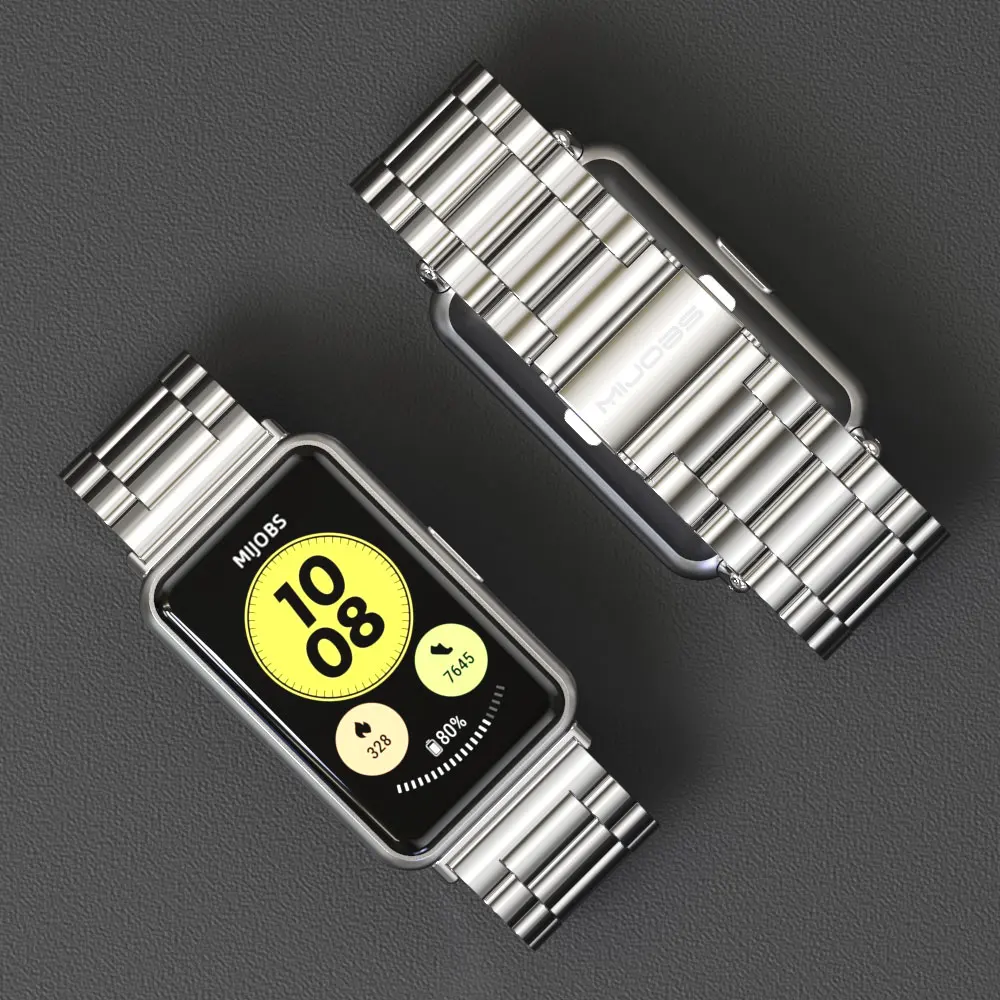 حزام معدني لساعة Huawei Watch Fit Strap Accessories سوار ذكي لساعة Huawei Watch Fit New Band Correa لساعة Huawei Watch Band