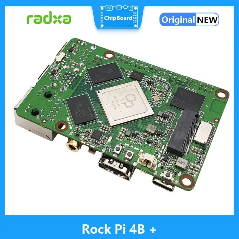 ROCK Pi 4 Model B Plus ROCK 4B+ Rockchip RK3399 Board Computer eMMC Flash Pre-loaded With Twister OS Armbian Raspberry pi 4