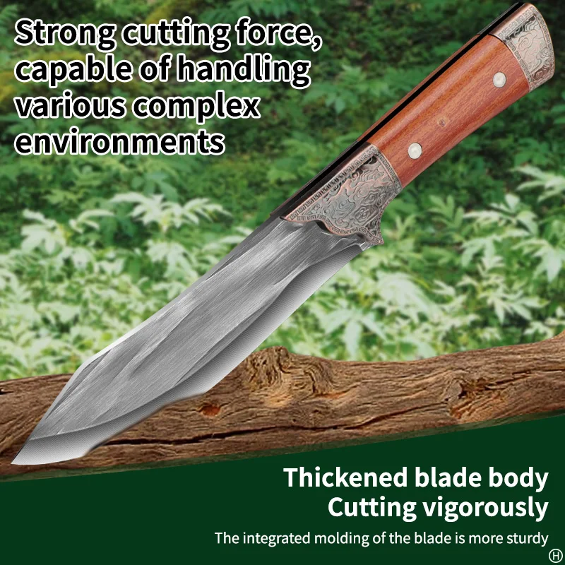 1pc Forged Boning Knife, Outdoor Meat Cutting Knife, Butcher Commercial Splitting Knife, Multi-Function Cutting Knife