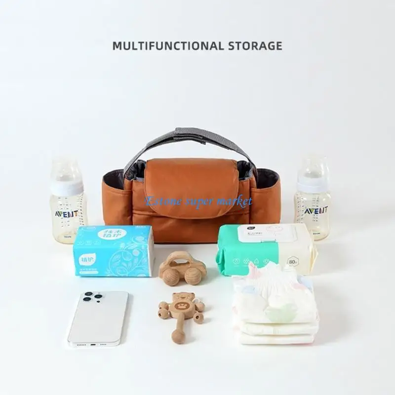 

090B Baby Pram Bag Hanging- Diaper Bag Stroller Cup Holder Travel Bag Cloth