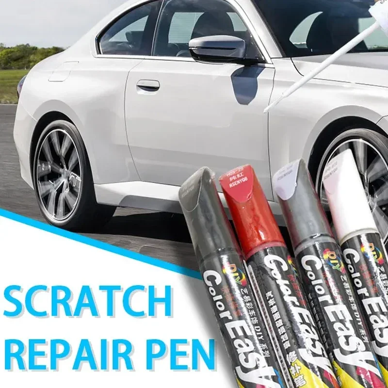 Car Paint Scratches Repair Pen Brush Waterproof Paint Marker Pen Car Tyre Tread Care Automotive Maintain Black White Red Silver image 2