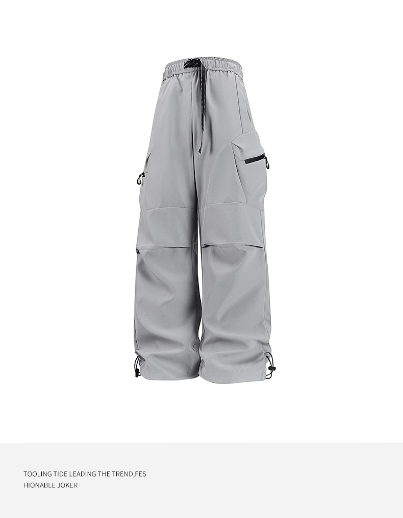 Frühling Herbst Casual Hose Mode Lose Bequeme Atmungsaktive Mehrere Taschen Cargo Lange Hosen Fitness Laufen Casual Hosen – Detail 14