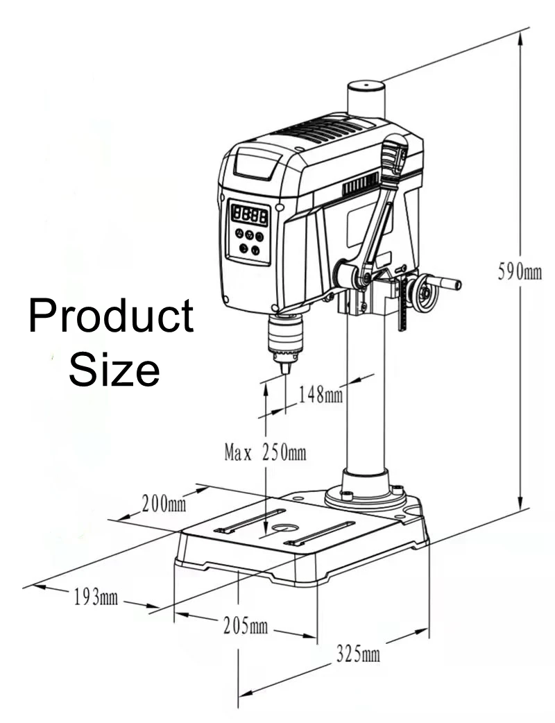 Mini strong drill BG-516809 brushless motor high torque low noise, lighting, laser positioning speed memory