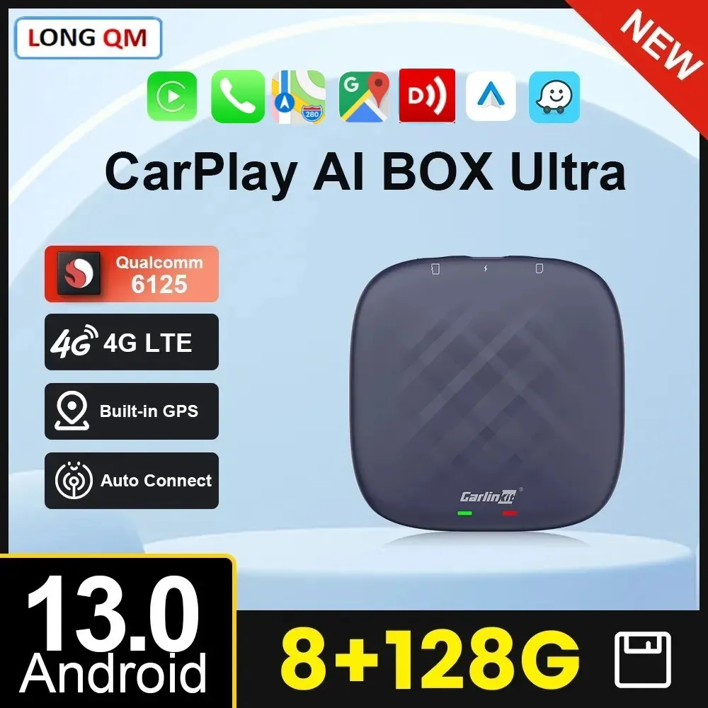 8+128G 칼링킷 CarPlay Mini Ai Box Andoroid 13 무선 안드로이드 자동차 CarPlay 자동차 내비게이션 폭스바겐 포드 기아 혼다 피아트 GMC용