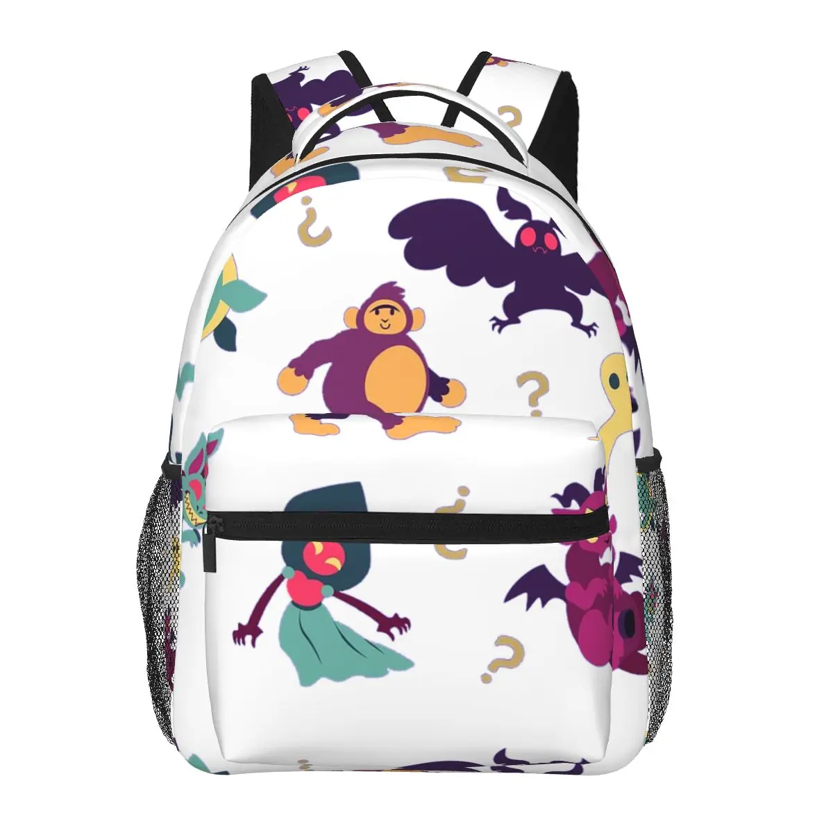 Cryptid-mochila de viaje de dibujos animados para niños y niñas, morral escolar de gran capacidad para estudiantes