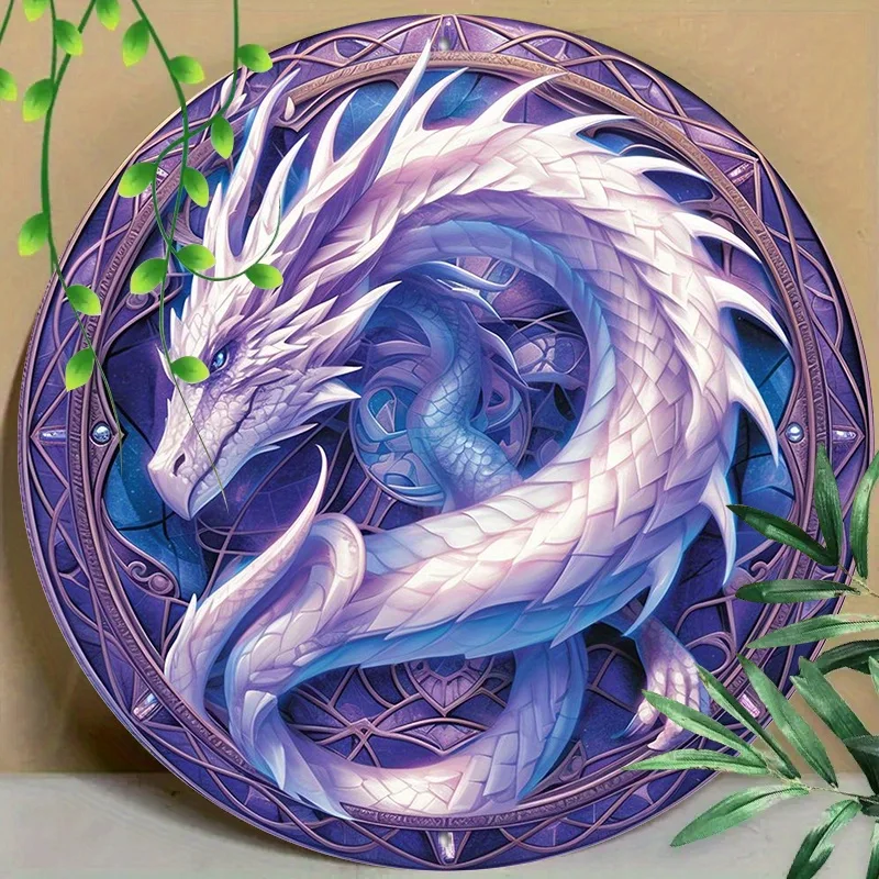 

Round Metal Sign, Dragon, Bedroom, Coffee Shop, Bar, Living Room Decoration, Wall Decoration Art, Decorative Wall Poster