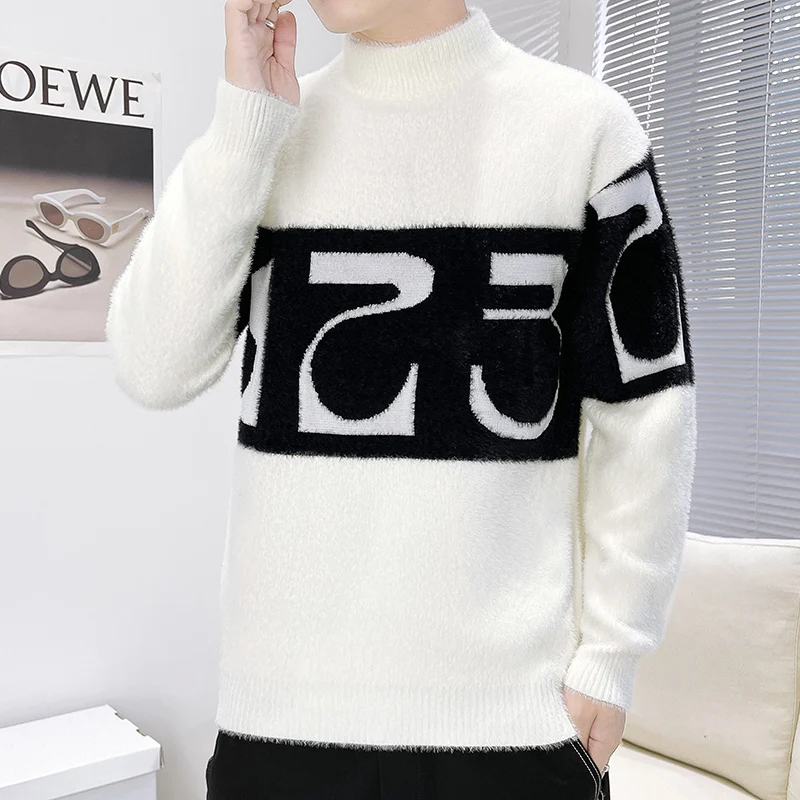 CUMUKKIYP Mens Pullovers Sweaters O-Neck  Long Sleeved Males Clothing Warm Fashion