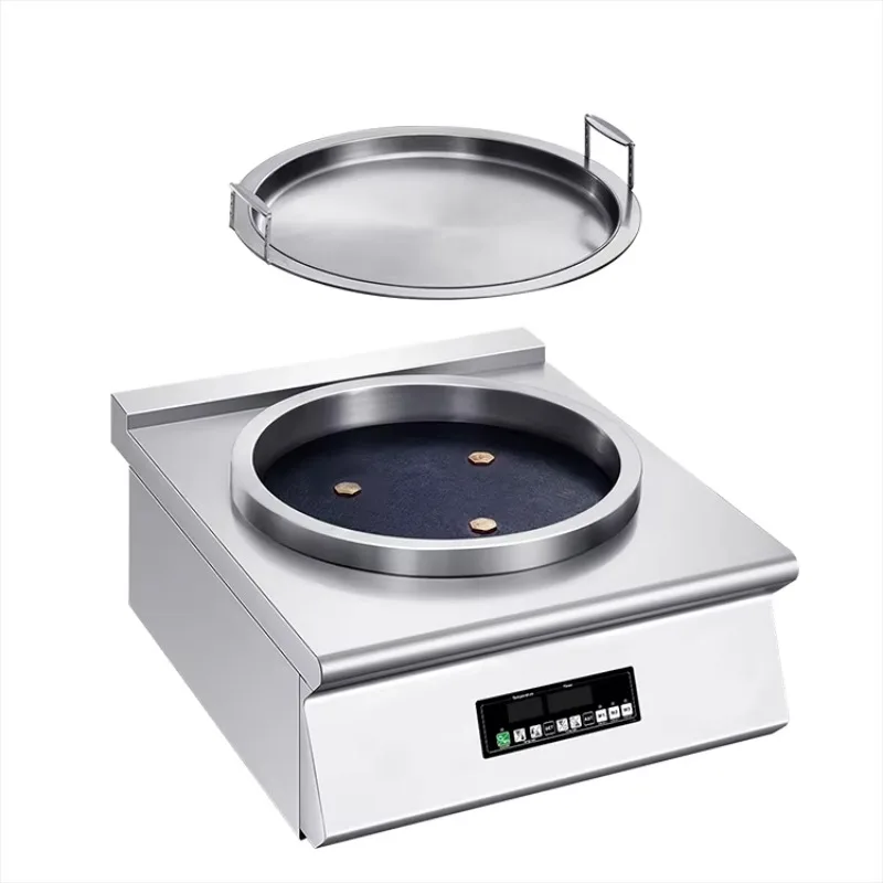 Hotel's 380V Electric Commercial Stove With Deep Fryer Griddle Stainless Steel Induction Cooktop for Table Installation
