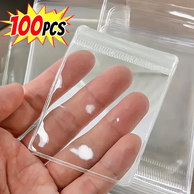 100/10PCS PVC Jewelry Storage Bags Transparent Self Sealing Packaging Pouch Rings Earrings Necklace Anti-Oxidation Organizer Bag