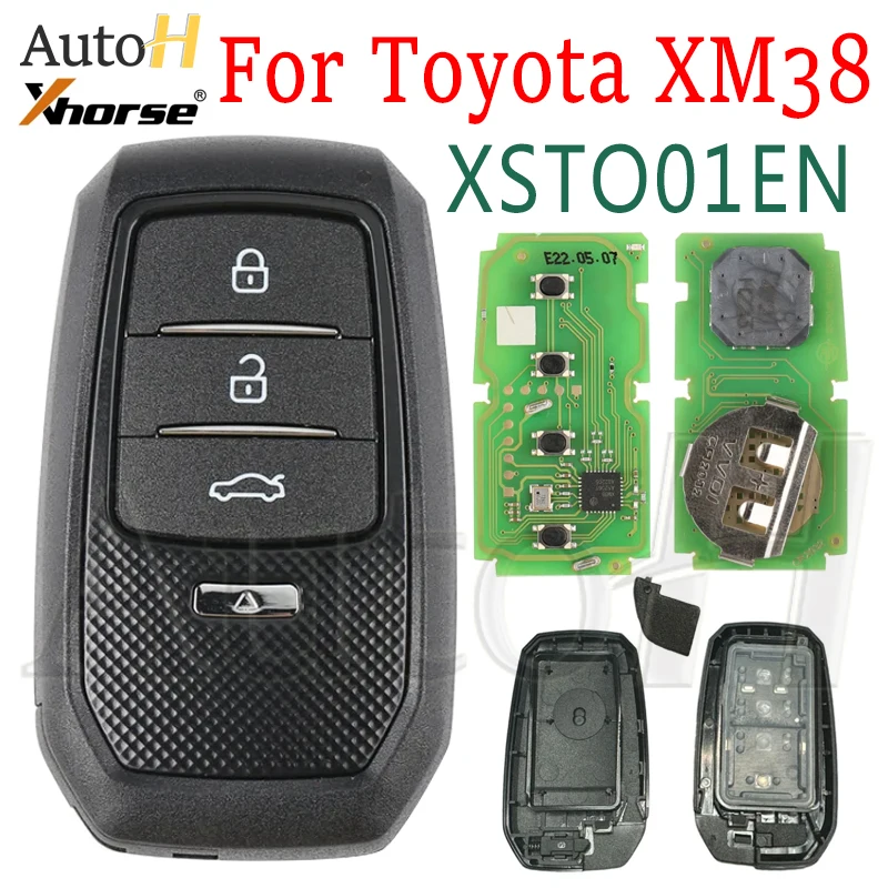 Xhorse-llave inteligente para coche Toyota XM38 XSTO01EN, compatible con 312/314/315/434MHz, 4D, 4A, 8A, Chip, llave remota, generación por herramienta clave VVDI