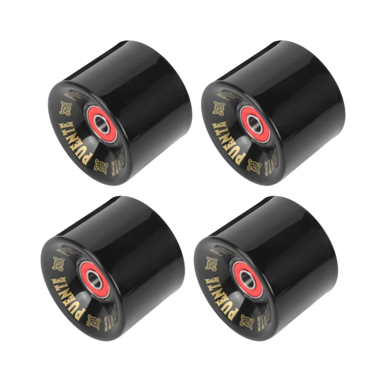 PUENTE 8Pcs/Set Cruiser Skateboard Wheels PU Wheels Long Board Cruiser Wheels With ABEC-9 Bearings