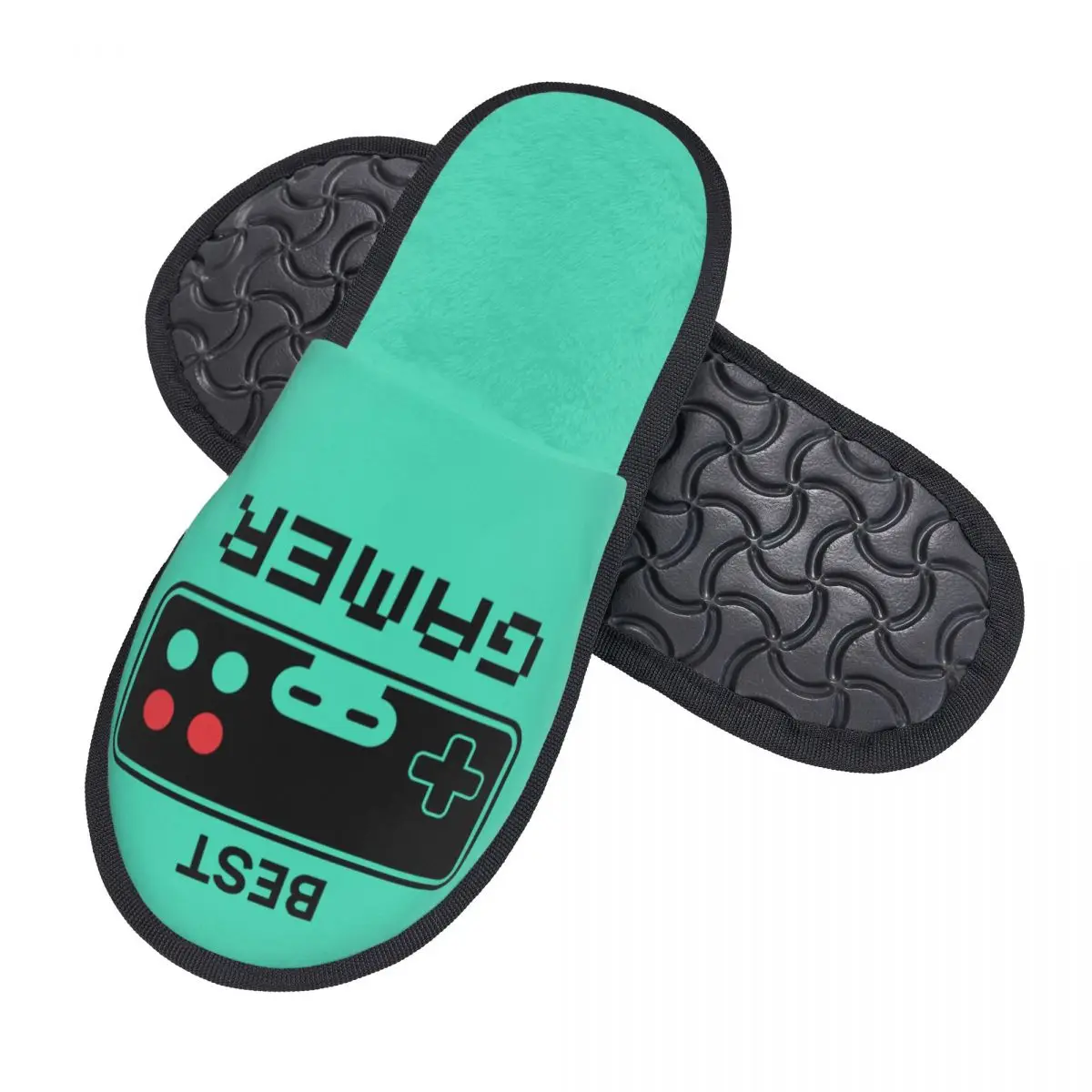 Men Women Plush Indoor Slippers Gamer Controller Warm Soft Shoes Home Footwear Autumn Winter 2023