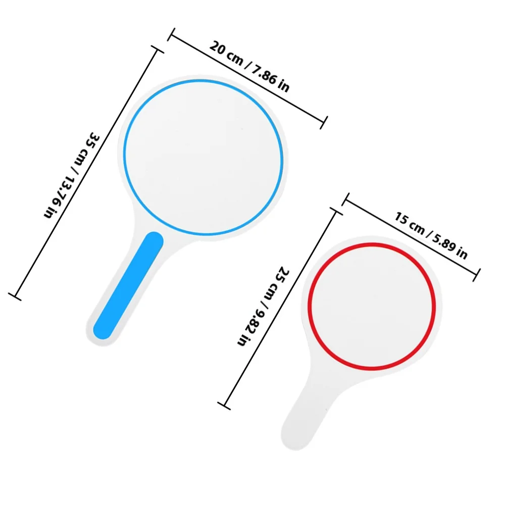 2Pcs Whiteboards Reusable Writable Scoreboards Multiuse Practical Handheld Dry Erase Paddle for Games Voting Scoreboard