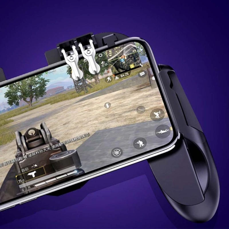 4 Trigger Mobile Game Controller مع مروحة التبريد قابلة للتعديل 6 وضع الإصبع