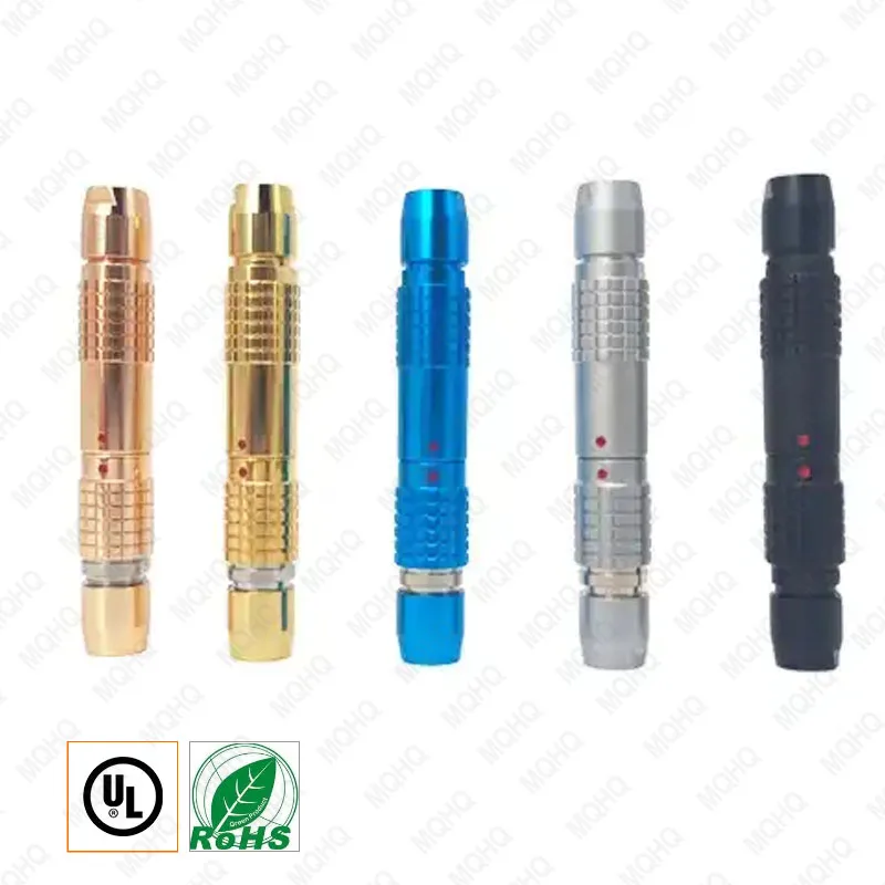 

1B PHG FGG 2 3 4 5 6 7 10 12 14 16 pin push-pull Circular connector for mechanical keyboard black White Gold blue color