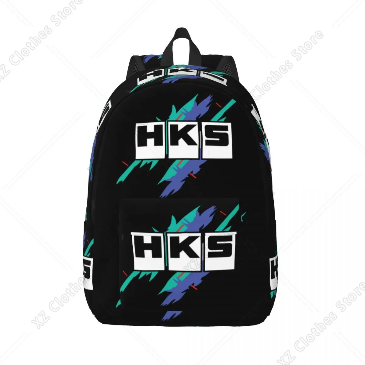 Custom H-HKSES Vintage Art Racing Canvas Backpack for Women Men College School Students Bookbag Fits 15 Inch Laptop Bags