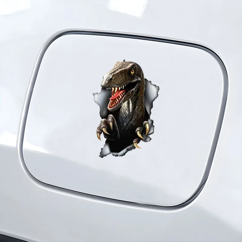 DK598# Dinosaur Car Stickers, Waterproof Pvc Animal Decals With 3D Effect, Block Scratches and Increase Fun Auto Parts