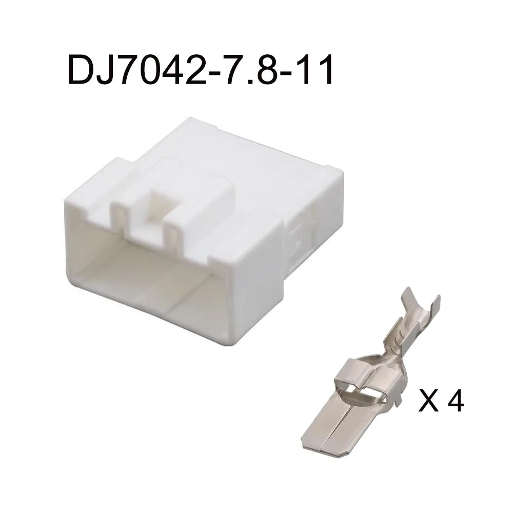 100SET DJ7042-7.8-11/21 auto Waterproof connector 4 pin automotive Plug famale male socket Includes terminal seal