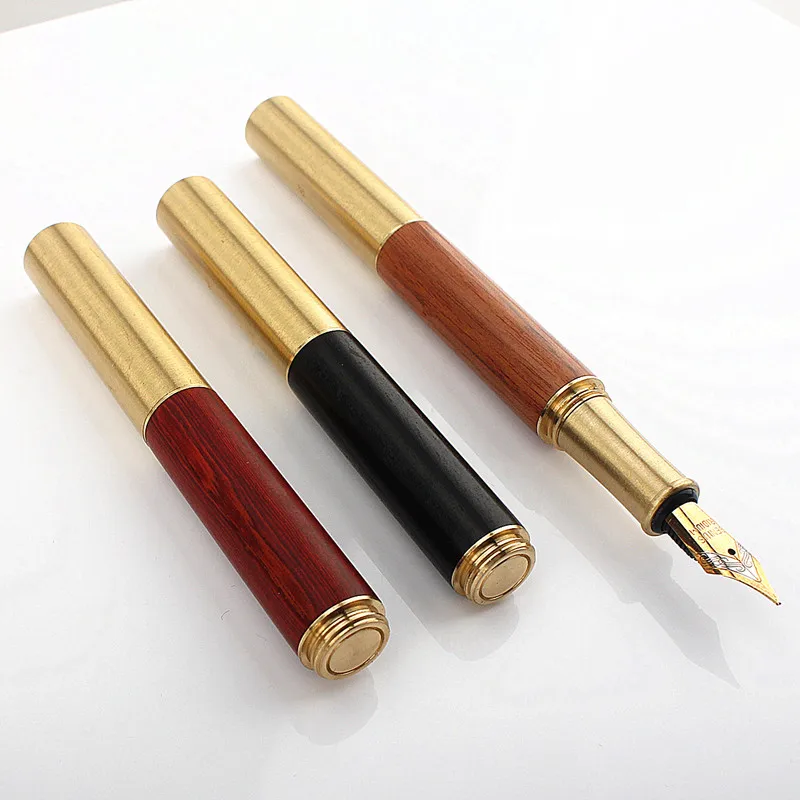 

Luxury Wood Fountain Pen Business Office Gift Pen EF/F Nib Ink Pen School Writing Pen