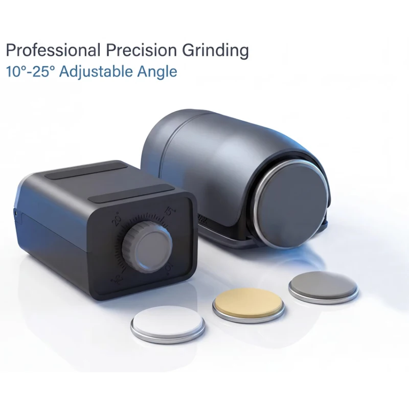 NEW 4Pcs Grinding Disc Rechargeable Electric Knife Sharpening Tool, Magnetic Roller Grind Grip, Grindstone