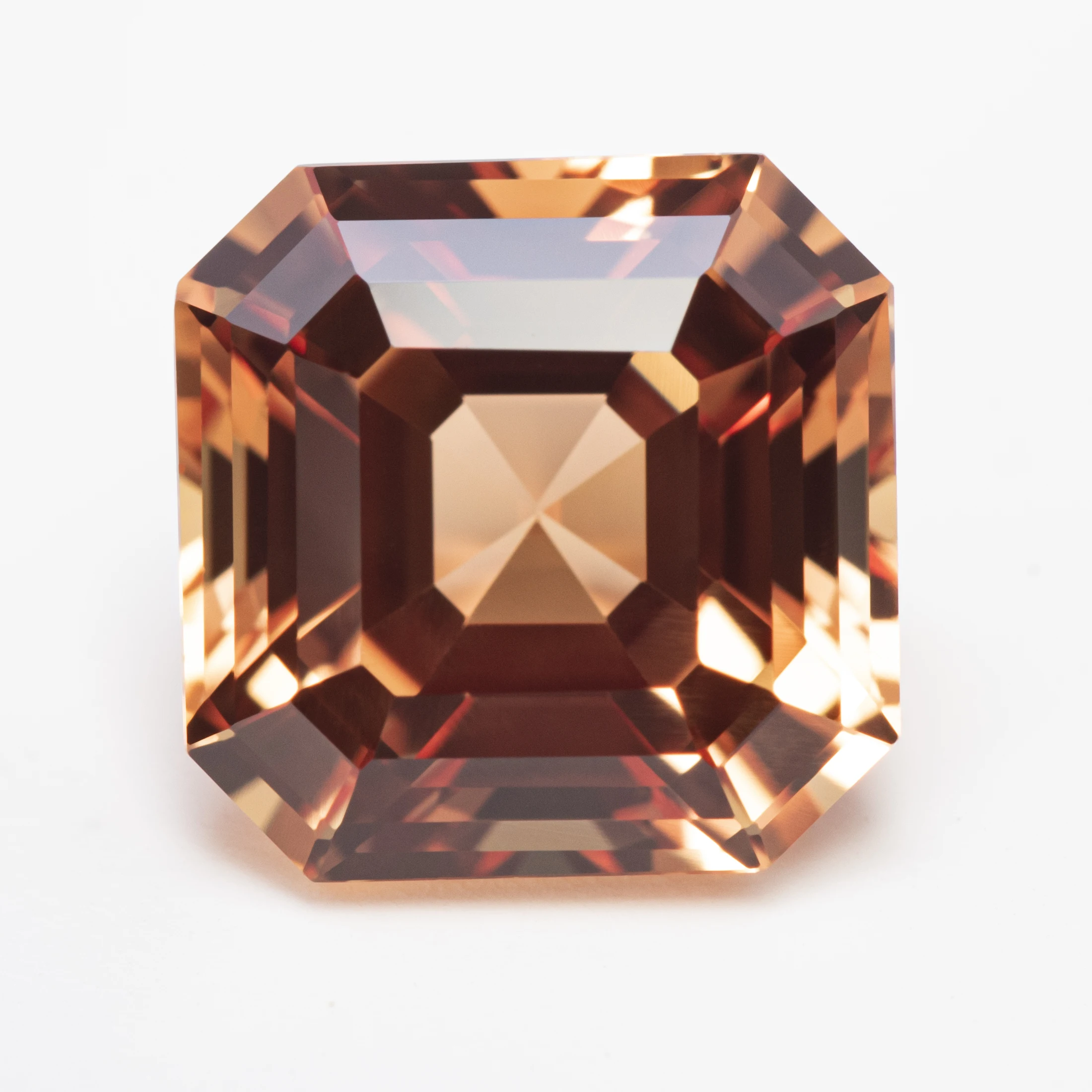 

Топ-лаборатория Выращенный сапфир квадратный Asscher Cut Orange VVS1 Драгоценный Камень Подвески DIY для семейного выбираемого AGL сертификата