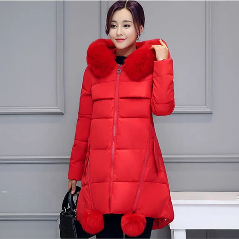 Oversize Winter Jacket Women Parka New Hooded Outerwear Warm Down Cotton Jacket Plus Size 5XL 6XL Winter Coat Parker Women Y159