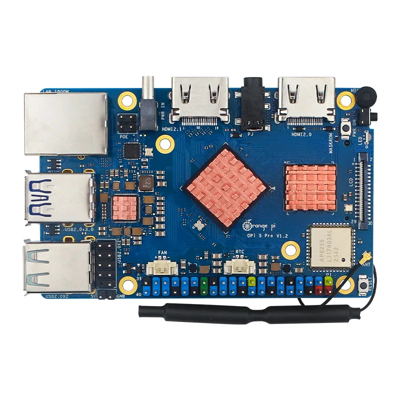 Orange Pi 5 Pro Copper Heatsink Kit - 3-Pack with Thermal Adhesive for Enhanced Cooling