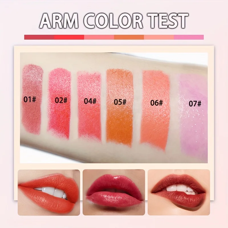 6-Colors Matte Nude Velvet Finish Lipstick, Matte Waterproof Creamy Moisturizing, Long Lasting Not Smudged Color Rendering