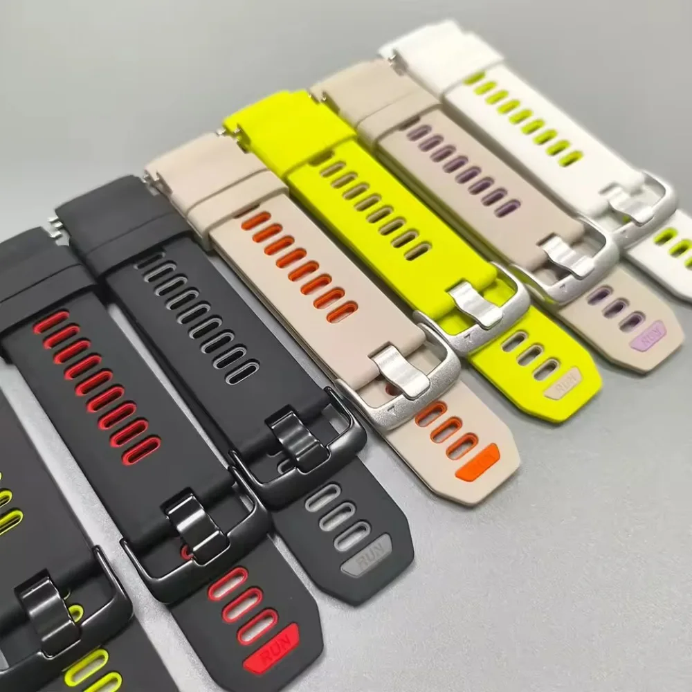 Official Two-tone Silicone Strap for Garmin Forerunner 970 965 955 945 935 745 Sports Comfortable Wristband Accessories Bracelet