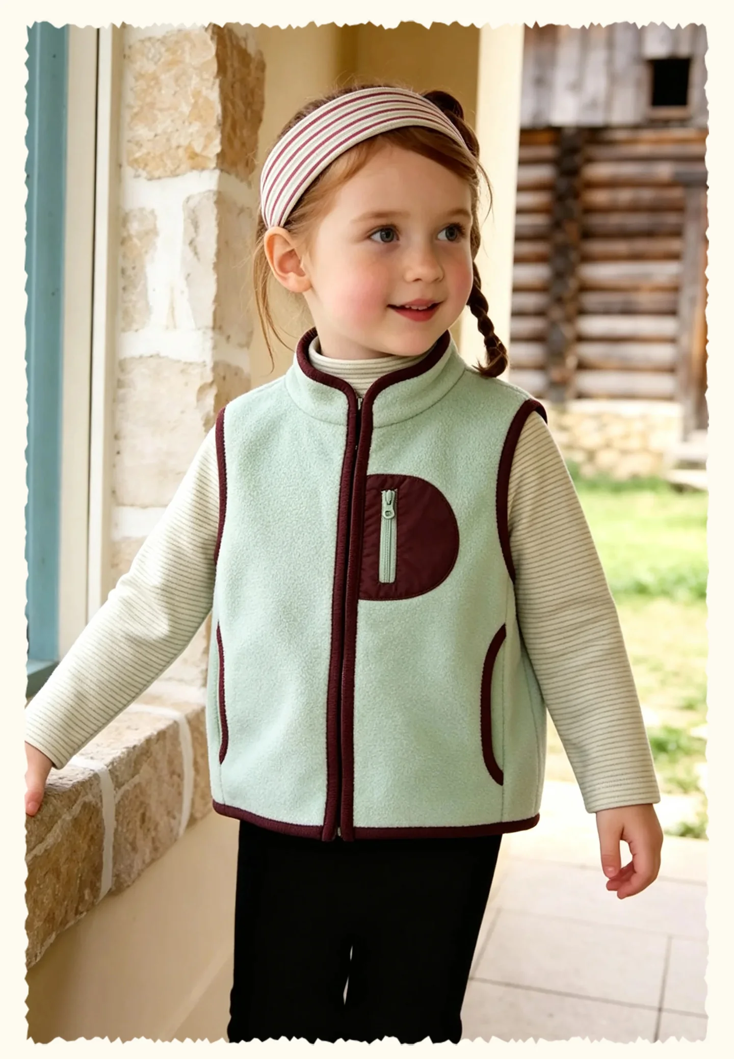 Amila 2026 Herbst Neue Kinder-Polarfleece-Weste Vielseitig Warm Farbblock Weich Bequem Gemütlich Stilvoll Tägliche Mode-Weste – Detail 14