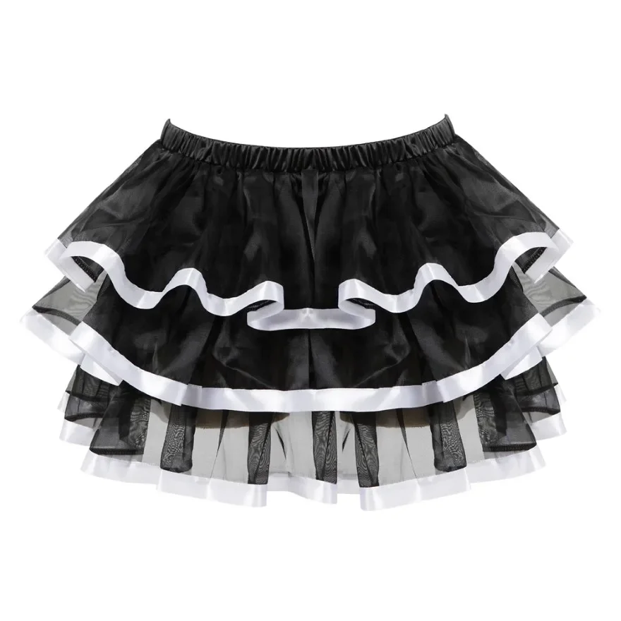 

Mesh Tutu Skirt Striped Mini Skirts Women Adult Sexy Multilayered Party Fashion Dance Pleated Skirt Plus Size