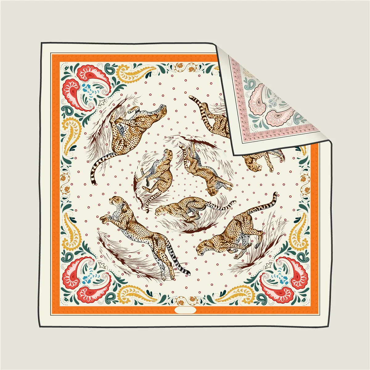 

Новый бренд леопардовый двусторонний принт повязка на голову шарф женская мода 90*90 см хиджаб бандана Neckerhicef пляжная шаль для защиты от солнца