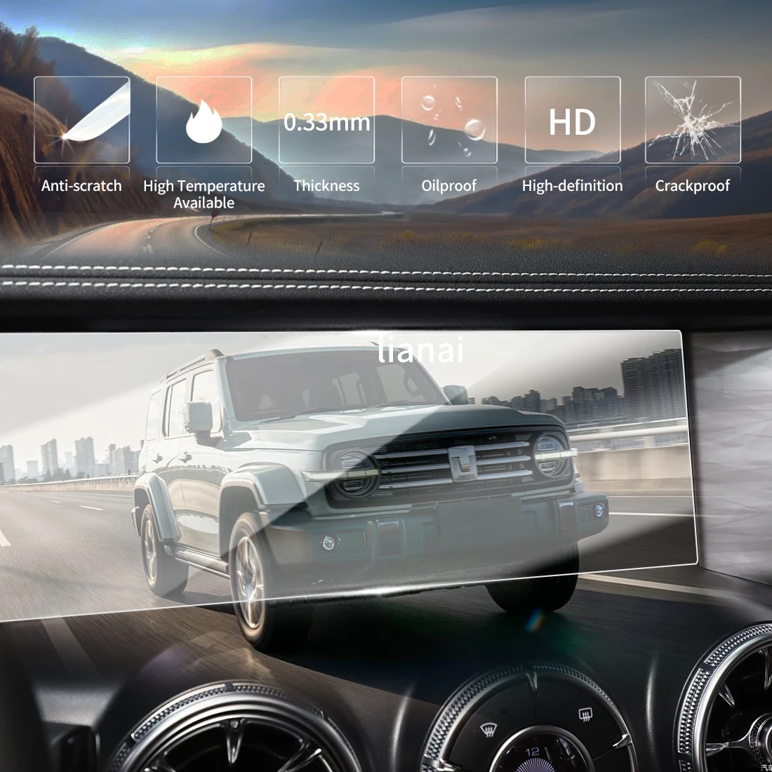 Screen Protector for 25-26 TANK 300 Tempered Glass GPS Video Navigator Car Stickers  Accessorie Scratch-resistant supplies