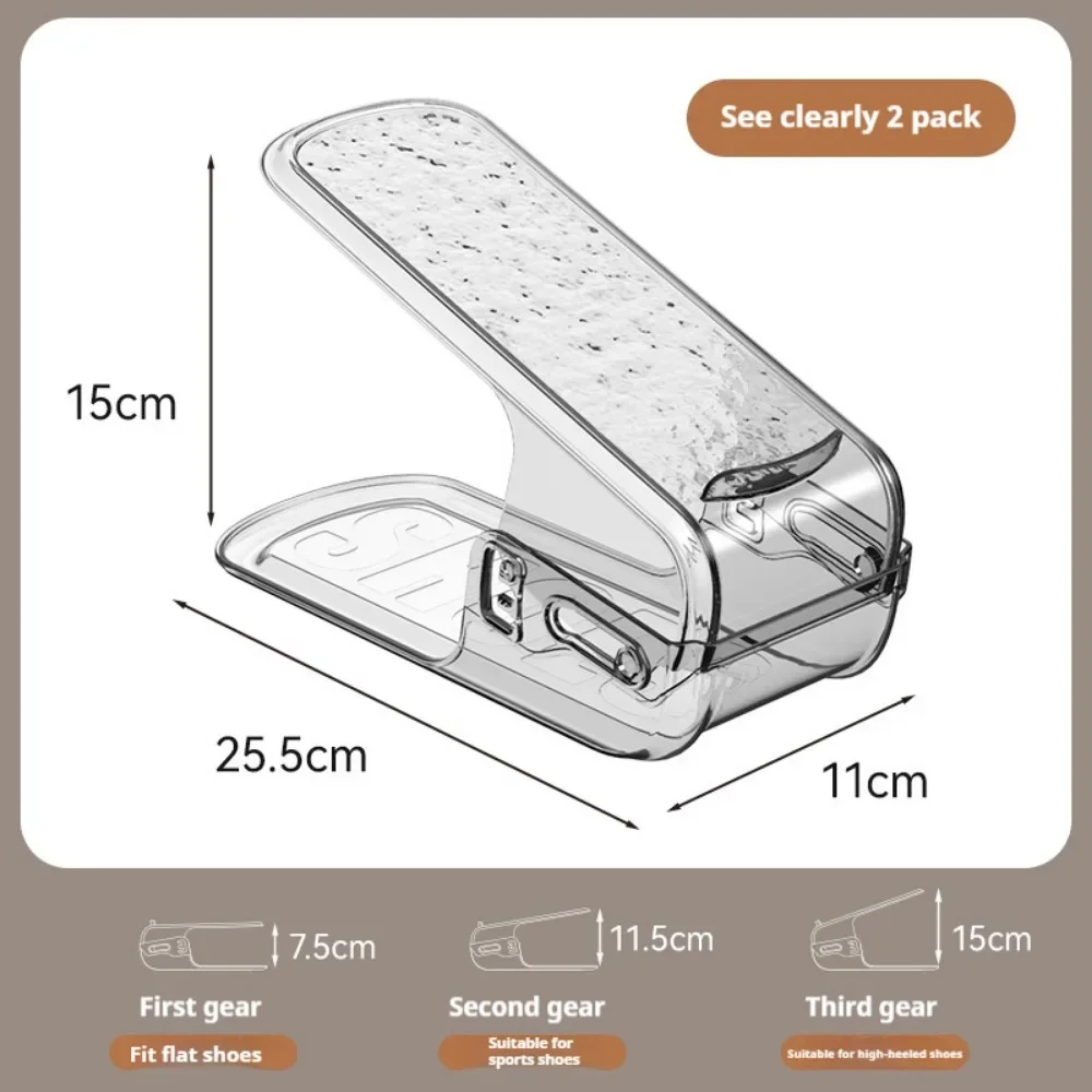 Adjustable Double-layer Shoes Tray Shoe Rack for Storing Shoes Saving Space Shoe Cabinet Storage Tool Holder Layered Partition