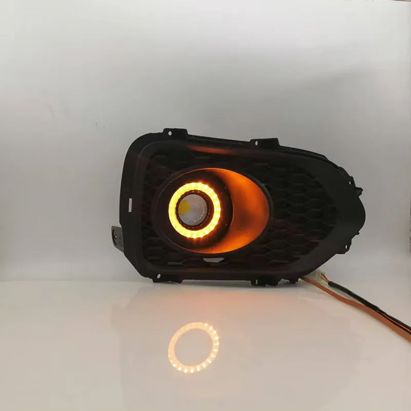 LED Angel Eye Fog Light Assembly Kit For Kia Sorento 2009 2010 2011 2012  Dual Color Angel Eye Daytime Running Lights Lamp DRL Daylight Driving Accessories Kits view 6