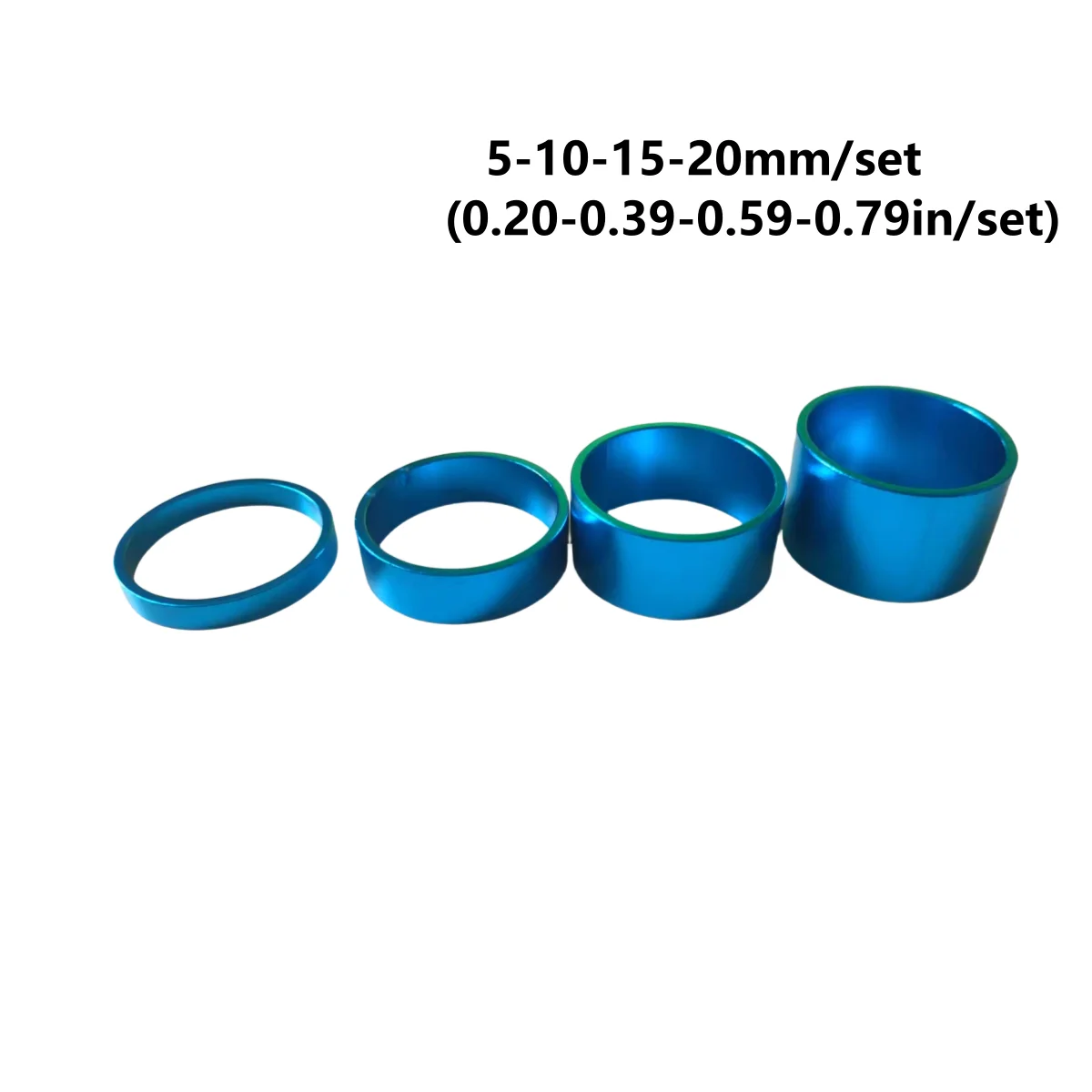 4PCS Kit Fahrrad Headset Spacer 5MM 10MM 15MM 20MM Fahrrad Lenker Vorbau Spacer 28,6 MM Aluminium Legierung Headset Vorbau Spacer Set – Detail 25