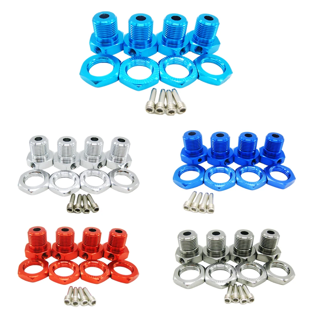 

4pcs 1 10 Wheel Hex Mount RC Upgrade Part Aluminum Alloy Strong Adapter For TRAXXAS MAXX RC Car Part RC Car Accessories Titanium