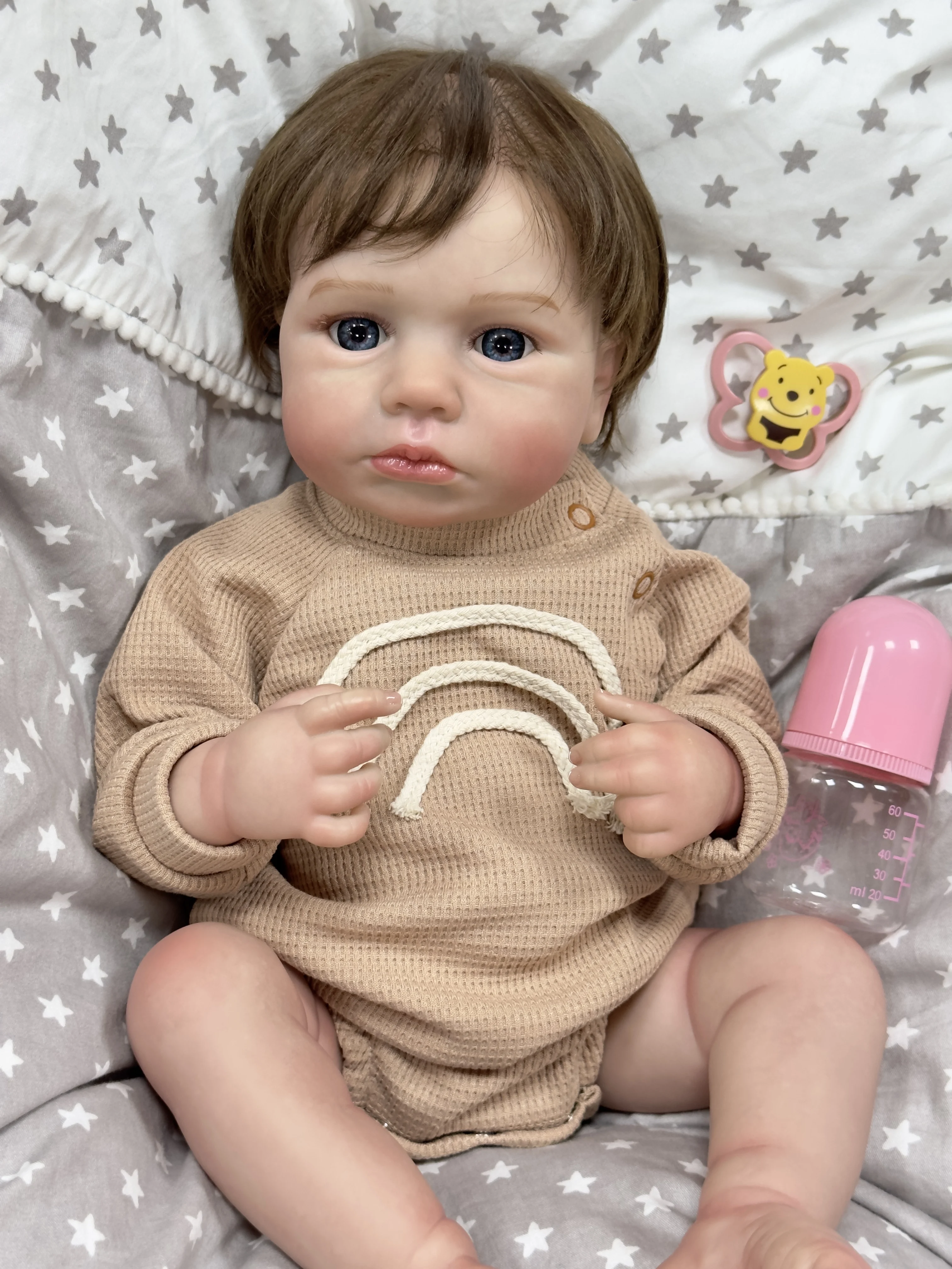 Cokela Giocattolo per bambini Reborn Baby Doll vivo corpo realistico bambino 50 cm morbido vinile realistico bambole rinate appena nate per le ragazze del ragazzo