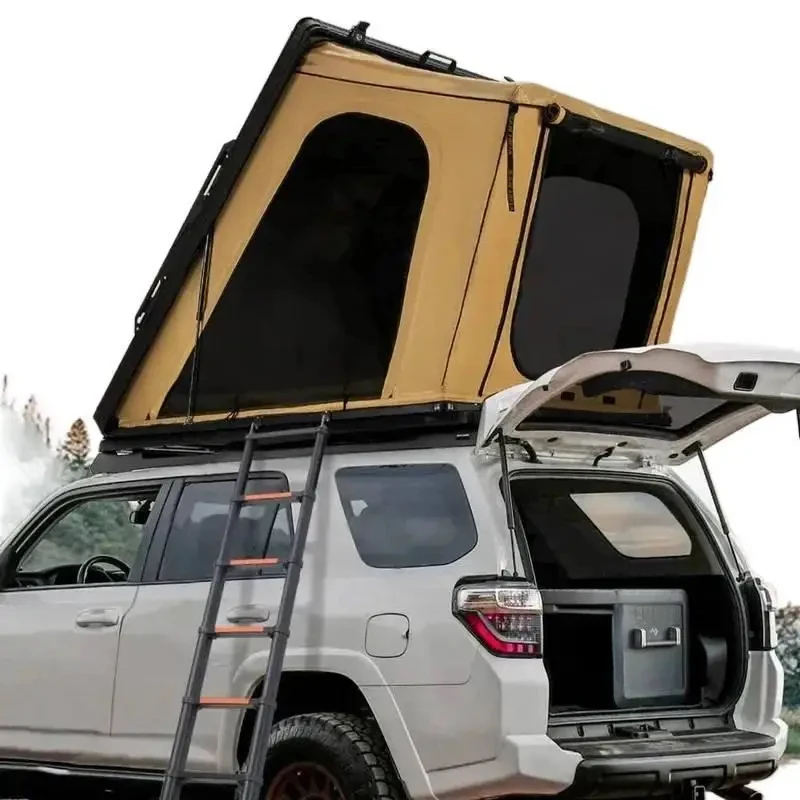 

Upgraded A-Aluminum Alloy Triangular Roof Tent Camping Car Use - Durable And Compact Outdoor Sleeping Solution