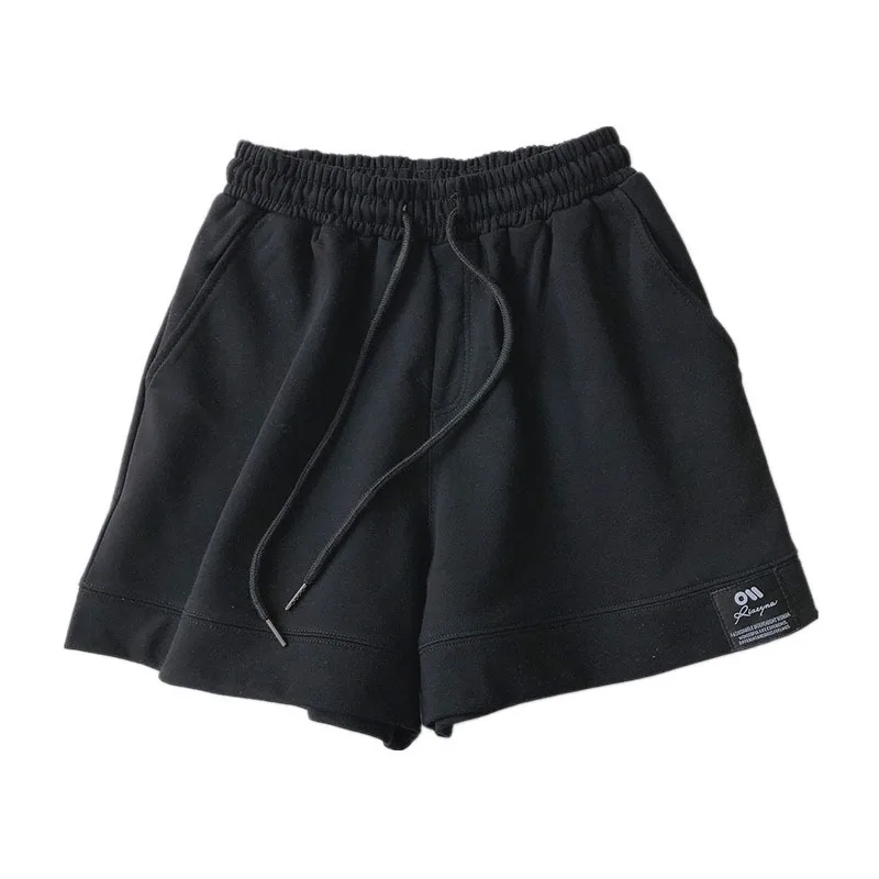 New Women High-Waist Wide-Leg Pants Couple's Sports Shorts Student Loose Home Pants Girls Casual Running Shorts Sexy high-waist