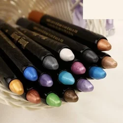 15 Colors Pearlescent Silkworm Eyeshadow Stick Pen Lasting Waterproof and Not Blooming Shiny Pearlescent Gel Pen Eye Shadow Pen