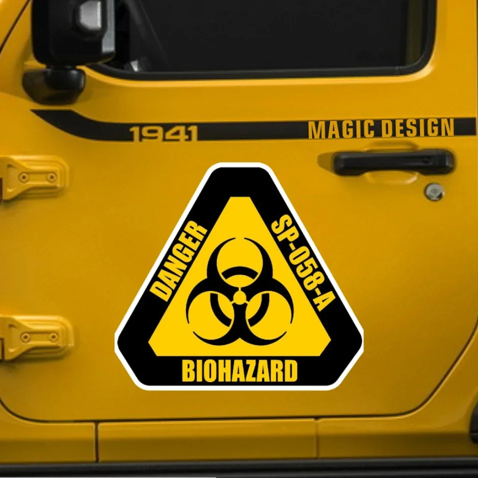 Newly Designed Hazardous Biohazard Signs Warning Signs Car Stickers and Decals Bumper Window Laptop Motorcycle Decals, 15cm