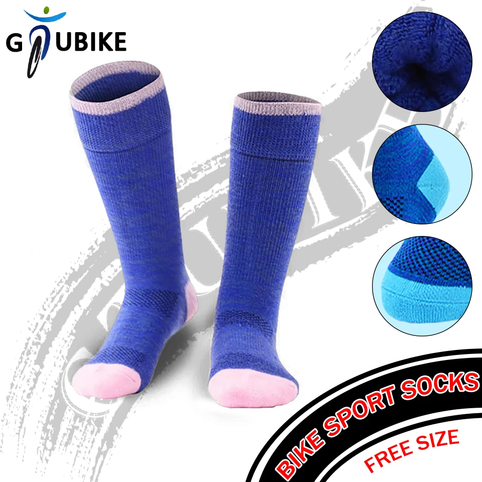 GTUBIKE Children Sports Socks Winter Thickened Boys Girls Sweat-absorbing Soft Cycling Hiking Ski Towel Bottom Warmth Kids Socks