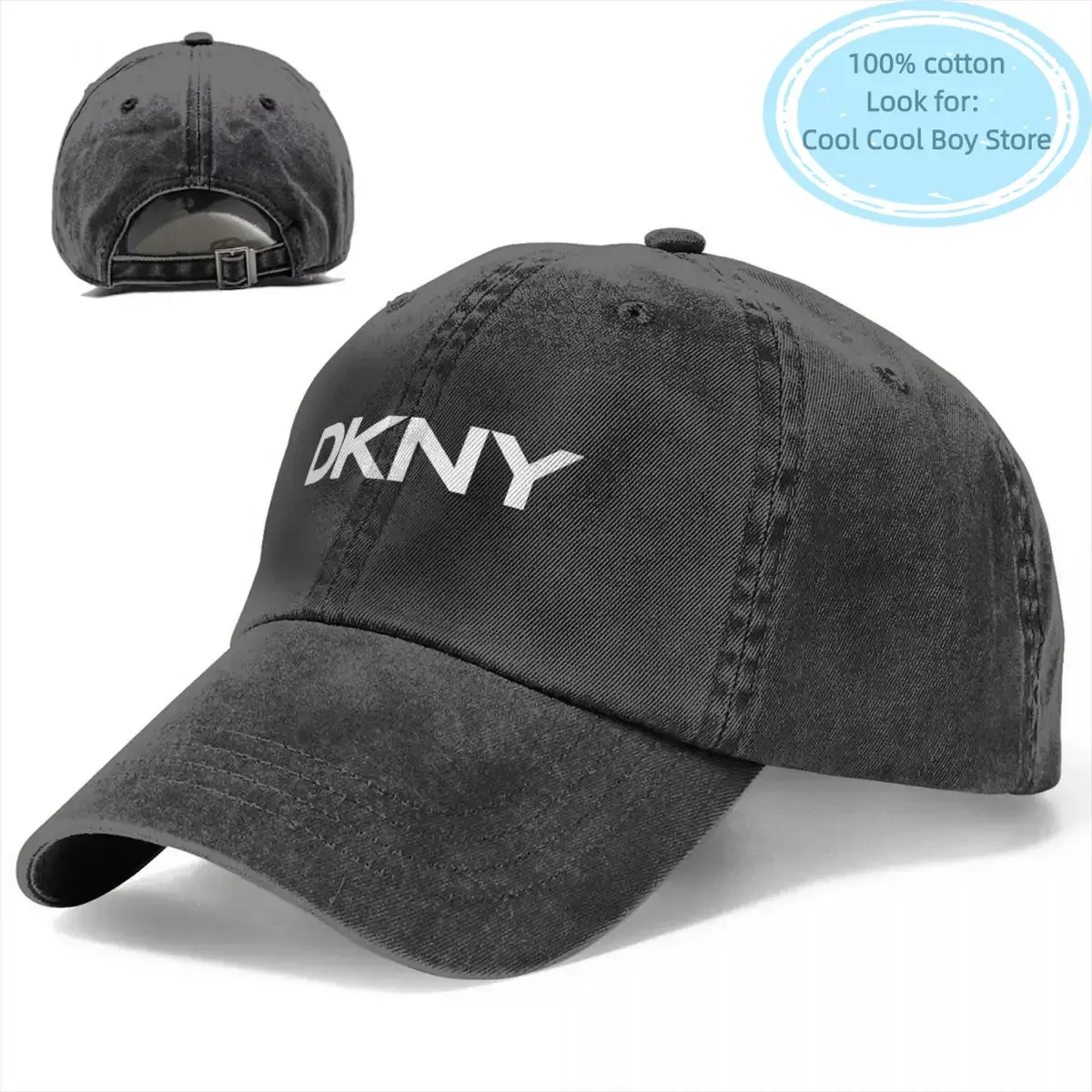 Vintage DKNYS Logo Baseball Cap Men Women Distressed Denim Sun Cap Outdoor Workouts Caps Hat