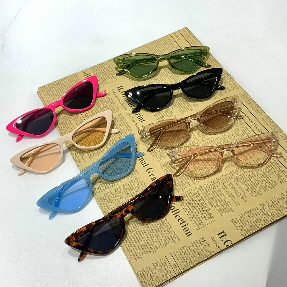 Vintage Cat Eye Sonnenbrille mit kleinem Rahmen, UV400-Schutz, trendige Sonnenbrille, Streetwear-Accessoires für Damen
