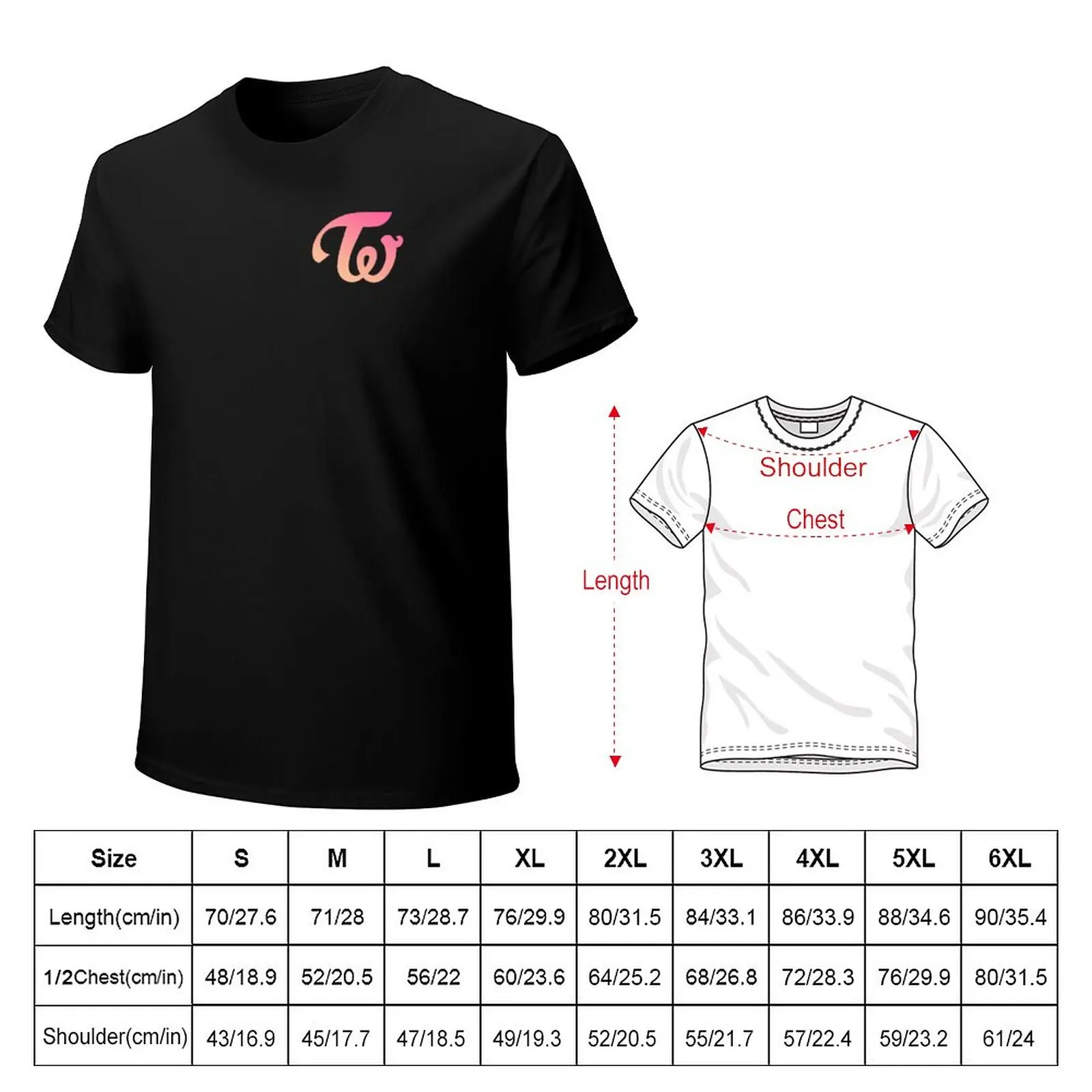 TWICE CLASSIC LOGO APRICOT NEON MAGENTA T-Shirt blank t shirts Anime t-shirt vintage t shirt new edition t shirt mens t shirt